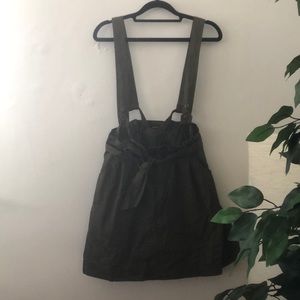 BDG olive green cargo suspender skirt jumper